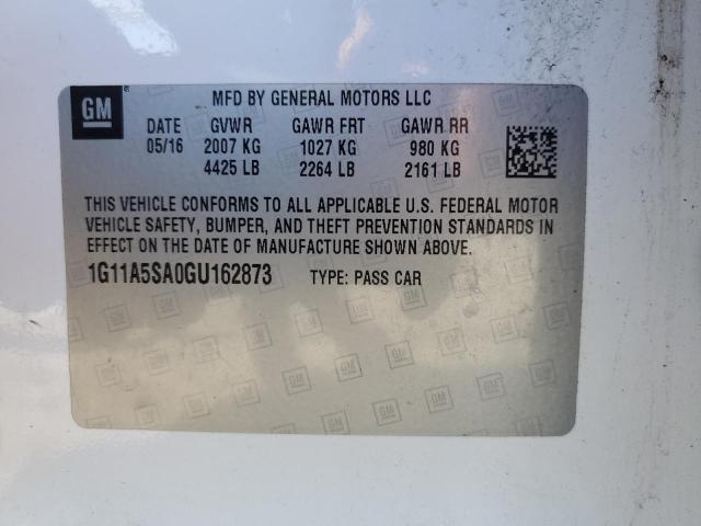 Photo 11 VIN: 1G11A5SA0GU162873 - CHEVROLET MALIBU 