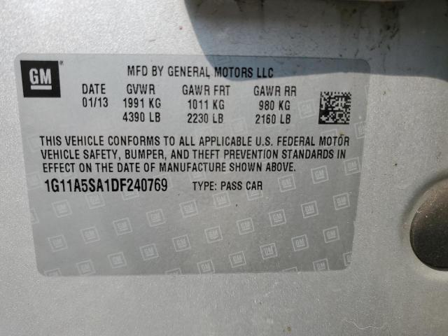 Photo 11 VIN: 1G11A5SA1DF240769 - CHEVROLET MALIBU 