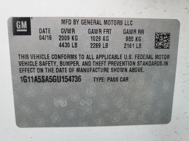 Photo 11 VIN: 1G11A5SA5GU154736 - CHEVROLET MALIBU LIM 