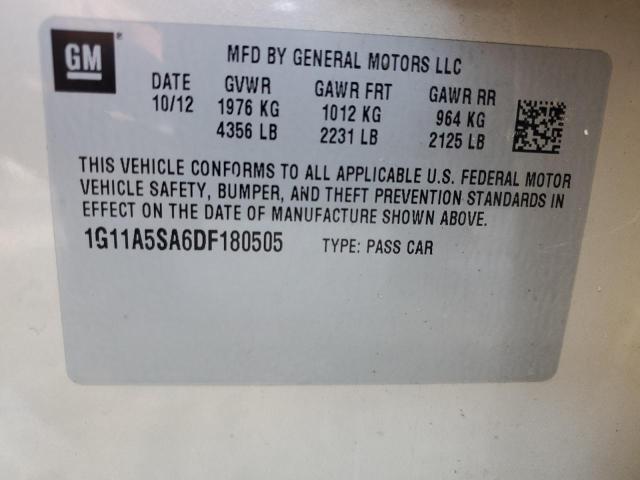 Photo 9 VIN: 1G11A5SA6DF180505 - CHEVROLET MALIBU LS 