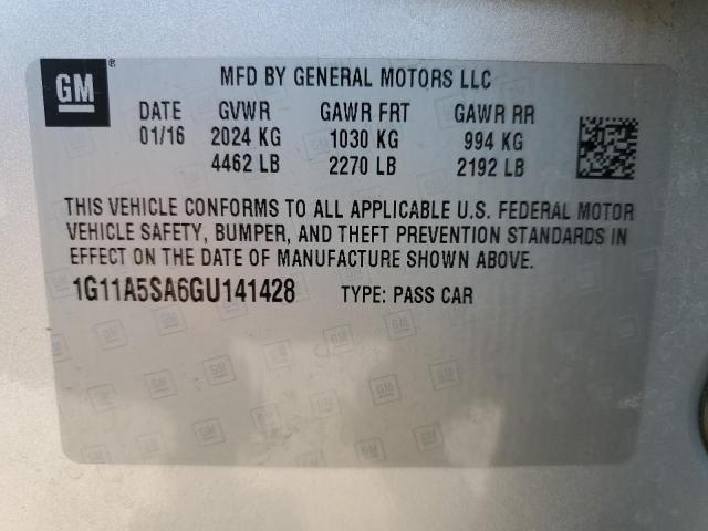 Photo 11 VIN: 1G11A5SA6GU141428 - CHEVROLET MALIBU 