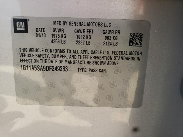 Photo 9 VIN: 1G11A5SA9DF249283 - CHEVROLET MALIBU LS 