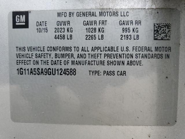 Photo 11 VIN: 1G11A5SA9GU124588 - CHEVROLET MALIBU LIMITED 