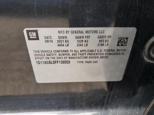 Photo 9 VIN: 1G11A5SL0FF138559 - CHEVROLET MALIBU LS 