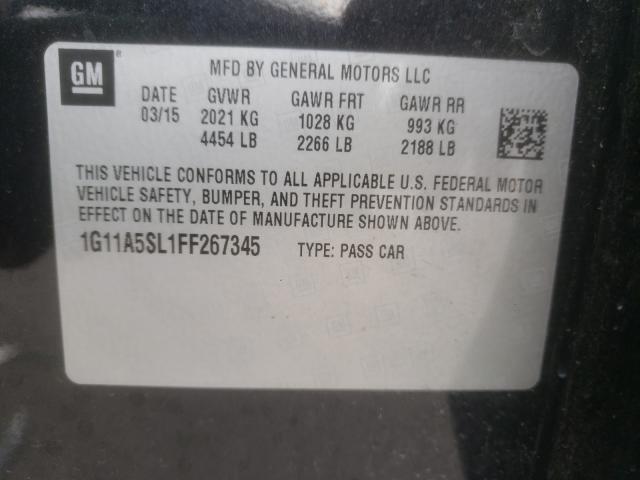 Photo 9 VIN: 1G11A5SL1FF267345 - CHEVROLET MALIBU LS 