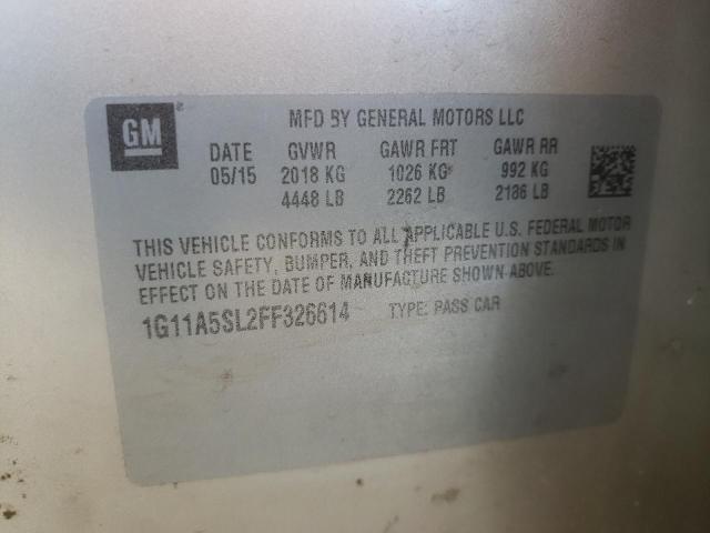 Photo 9 VIN: 1G11A5SL2FF326614 - CHEVROLET MALIBU LS 