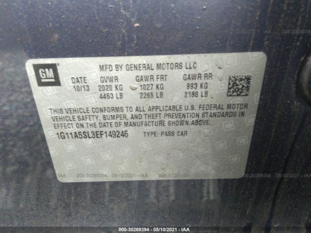 Photo 8 VIN: 1G11A5SL3EF149246 - CHEVROLET MALIBU 