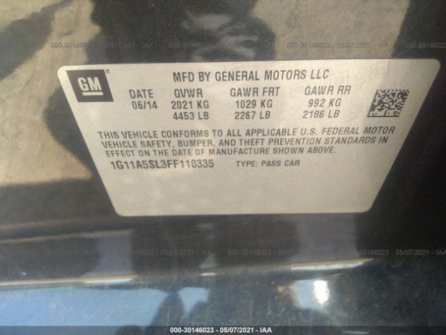 Photo 8 VIN: 1G11A5SL3FF110335 - CHEVROLET MALIBU 