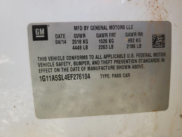 Photo 9 VIN: 1G11A5SL4EF276104 - CHEVROLET MALIBU LS 