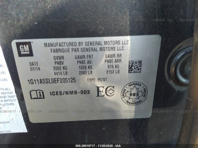 Photo 8 VIN: 1G11A5SL9EF205125 - CHEVROLET MALIBU 