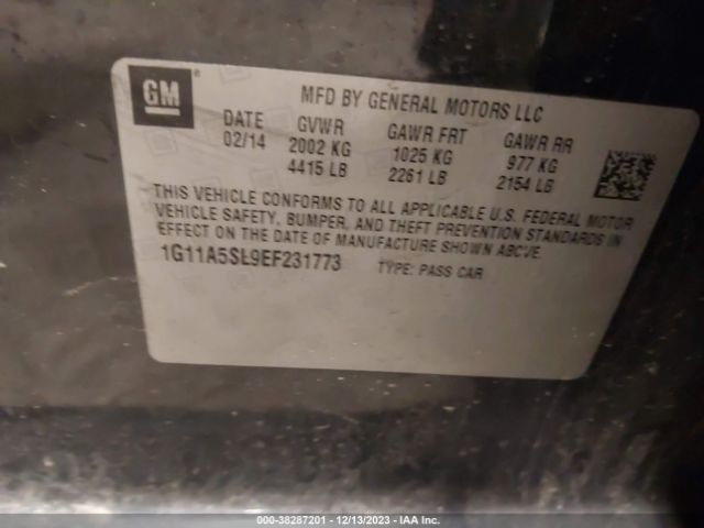 Photo 8 VIN: 1G11A5SL9EF231773 - CHEVROLET MALIBU 