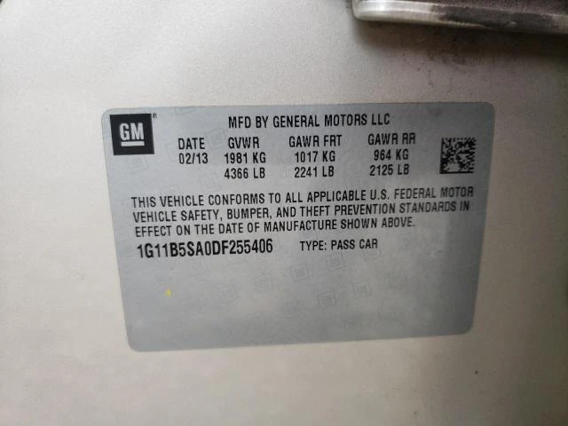 Photo 11 VIN: 1G11B5SA0DF255406 - CHEVROLET MALIBU LS 