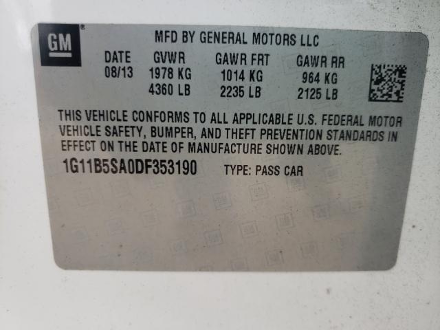 Photo 9 VIN: 1G11B5SA0DF353190 - CHEVROLET MALIBU LS 