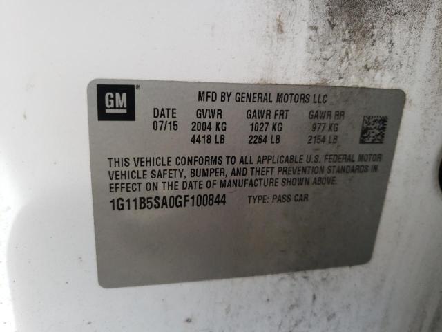 Photo 9 VIN: 1G11B5SA0GF100844 - CHEVROLET MALIBU LIM 