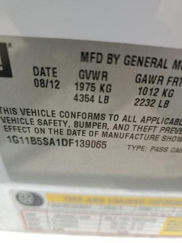 Photo 11 VIN: 1G11B5SA1DF139065 - CHEVROLET MALIBU 