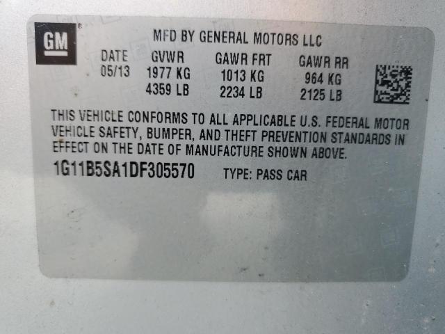 Photo 11 VIN: 1G11B5SA1DF305570 - CHEVROLET MALIBU LS 