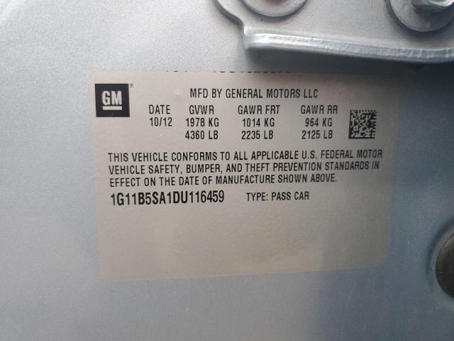 Photo 11 VIN: 1G11B5SA1DU116459 - CHEVROLET MALIBU LS 