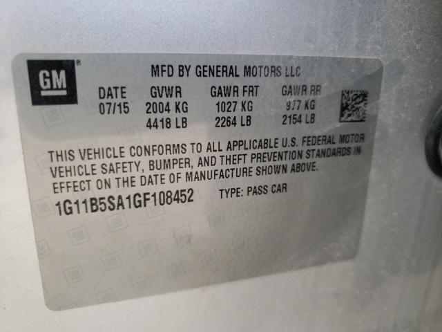 Photo 9 VIN: 1G11B5SA1GF108452 - CHEVROLET MALIBU LIM 