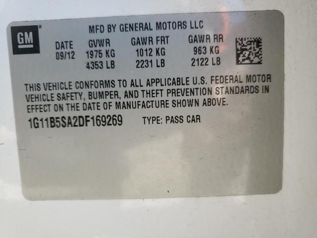 Photo 11 VIN: 1G11B5SA2DF169269 - CHEVROLET MALIBU LS 