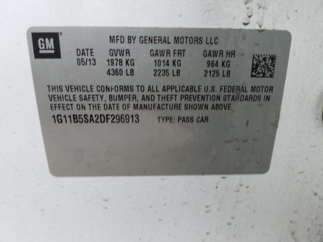 Photo 9 VIN: 1G11B5SA2DF296913 - CHEVROLET MALIBU LS 