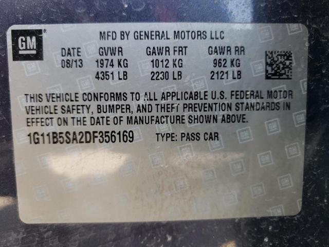 Photo 11 VIN: 1G11B5SA2DF356169 - CHEVROLET MALIBU LS 