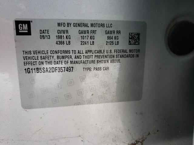 Photo 9 VIN: 1G11B5SA2DF357497 - CHEVROLET MALIBU LS 