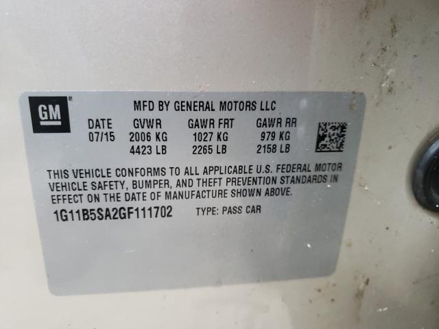 Photo 9 VIN: 1G11B5SA2GF111702 - CHEVROLET MALIBU LIM 