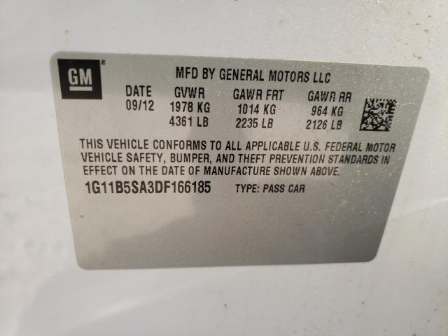 Photo 9 VIN: 1G11B5SA3DF166185 - CHEVROLET MALIBU LS 