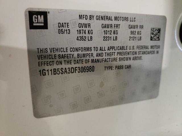 Photo 11 VIN: 1G11B5SA3DF306980 - CHEVROLET MALIBU LS 