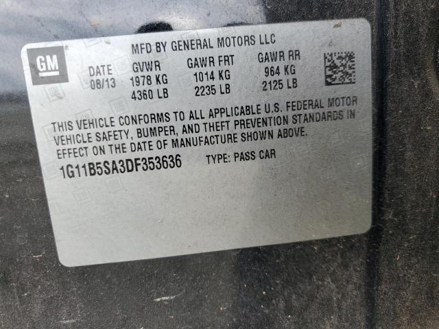 Photo 11 VIN: 1G11B5SA3DF353636 - CHEVROLET MALIBU LS 