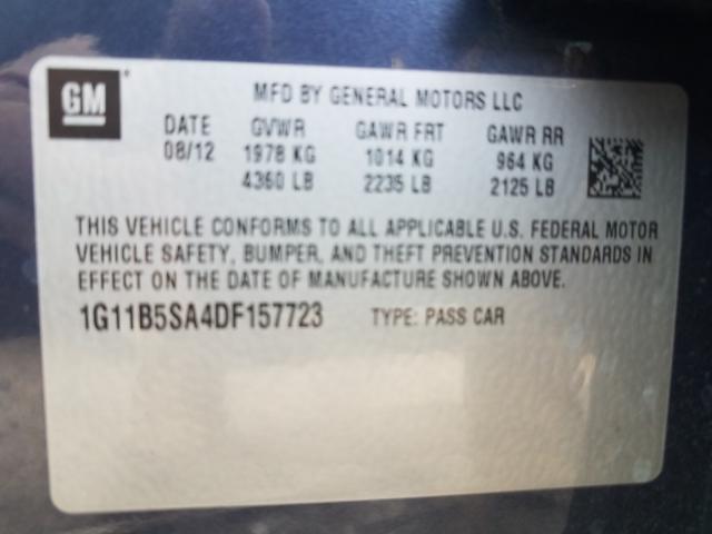 Photo 9 VIN: 1G11B5SA4DF157723 - CHEVROLET MALIBU LS 