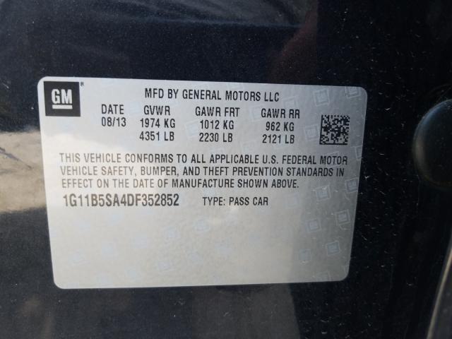 Photo 9 VIN: 1G11B5SA4DF352852 - CHEVROLET MALIBU LS 