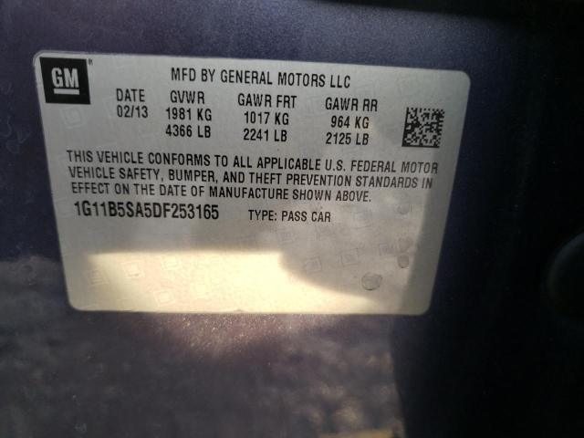 Photo 11 VIN: 1G11B5SA5DF253165 - CHEVROLET MALIBU LS 