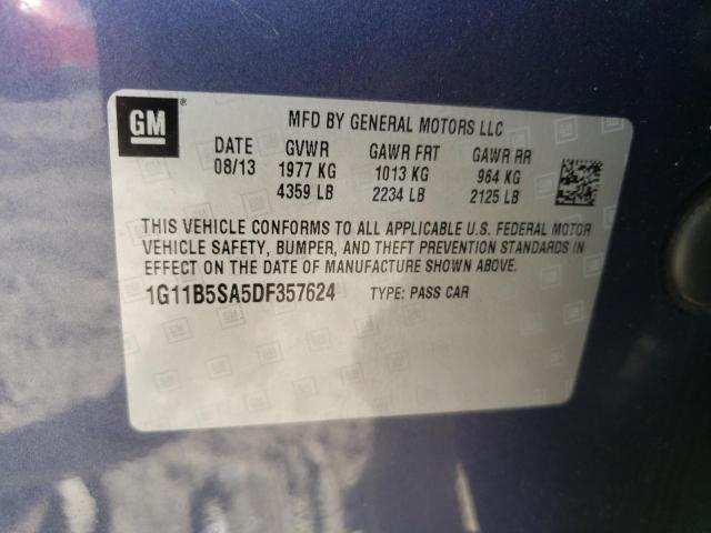 Photo 9 VIN: 1G11B5SA5DF357624 - CHEVROLET MALIBU LS 