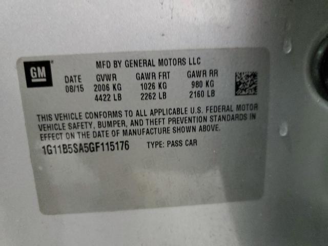 Photo 9 VIN: 1G11B5SA5GF115176 - CHEVROLET MALIBU LIM 