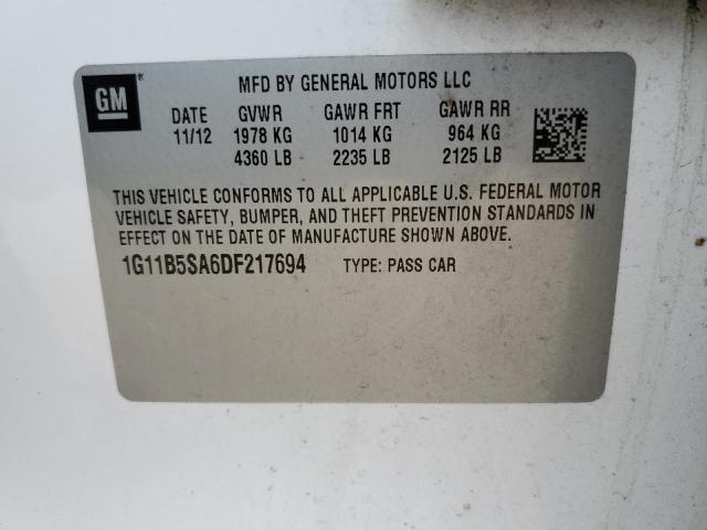 Photo 11 VIN: 1G11B5SA6DF217694 - CHEVROLET MALIBU 