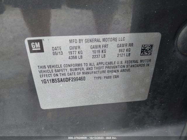 Photo 8 VIN: 1G11B5SA6DF299460 - CHEVROLET MALIBU 