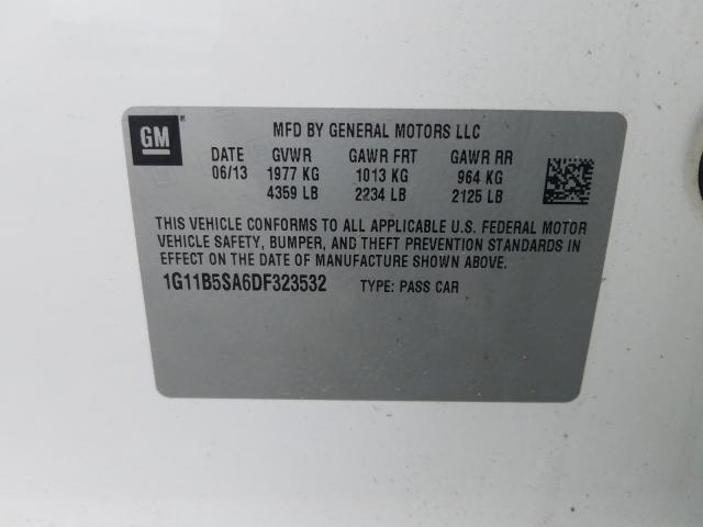 Photo 9 VIN: 1G11B5SA6DF323532 - CHEVROLET MALIBU LS 