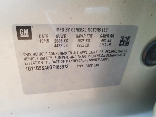 Photo 9 VIN: 1G11B5SA6GF163673 - CHEVROLET MALIBU LIM 