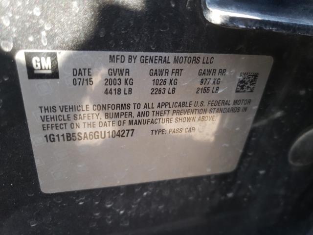 Photo 9 VIN: 1G11B5SA6GU104277 - CHEVROLET MALIBU LIM 