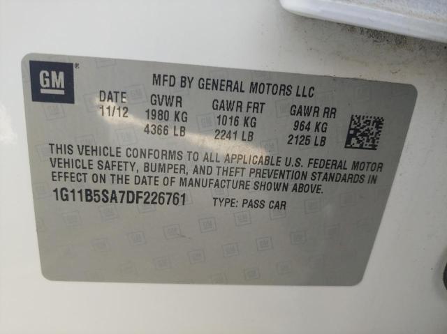 Photo 9 VIN: 1G11B5SA7DF226761 - CHEVROLET MALIBU LS 