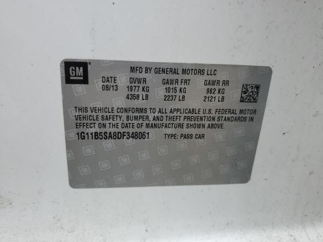 Photo 11 VIN: 1G11B5SA8DF348061 - CHEVROLET MALIBU LS 