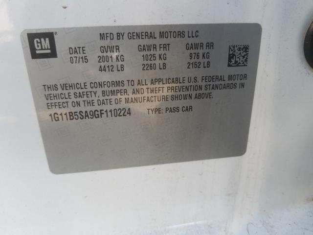 Photo 9 VIN: 1G11B5SA9GF110224 - CHEVROLET MALIBU LIM 