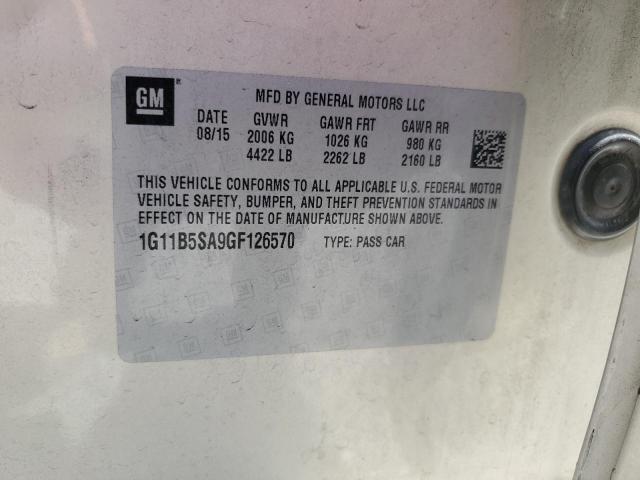 Photo 11 VIN: 1G11B5SA9GF126570 - CHEVROLET MALIBU 