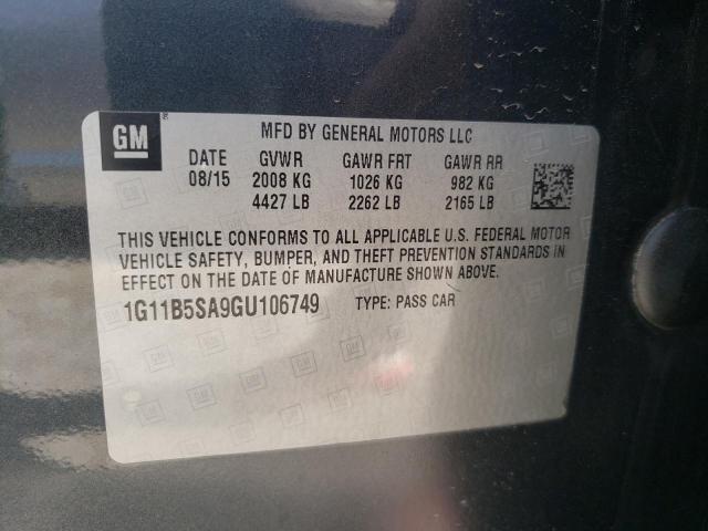 Photo 9 VIN: 1G11B5SA9GU106749 - CHEVROLET MALIBU LIM 