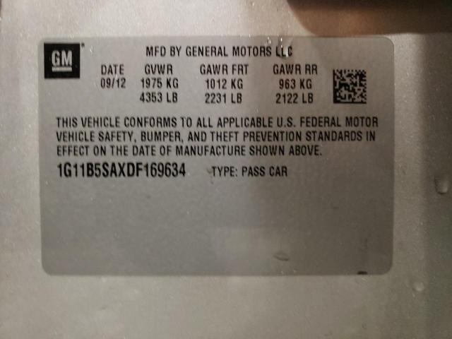 Photo 11 VIN: 1G11B5SAXDF169634 - CHEVROLET MALIBU LS 