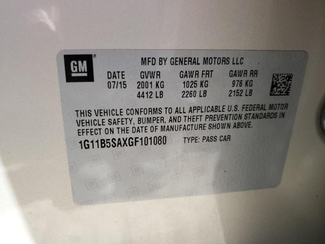 Photo 11 VIN: 1G11B5SAXGF101080 - CHEVROLET MALIBU LIM 