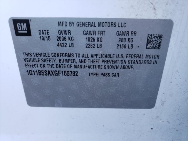 Photo 9 VIN: 1G11B5SAXGF165782 - CHEVROLET MALIBU LIM 