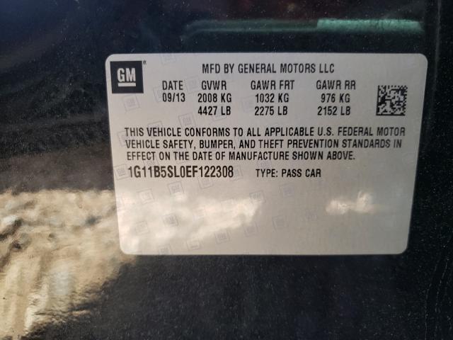 Photo 9 VIN: 1G11B5SL0EF122308 - CHEVROLET MALIBU LS 