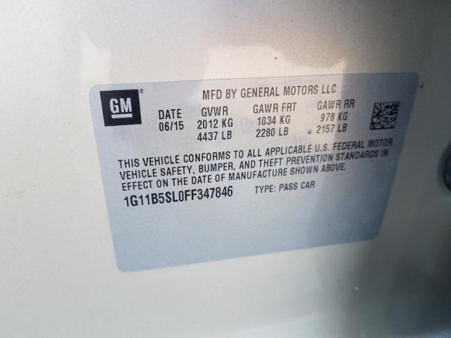 Photo 9 VIN: 1G11B5SL0FF347846 - CHEVROLET MALIBU LS 